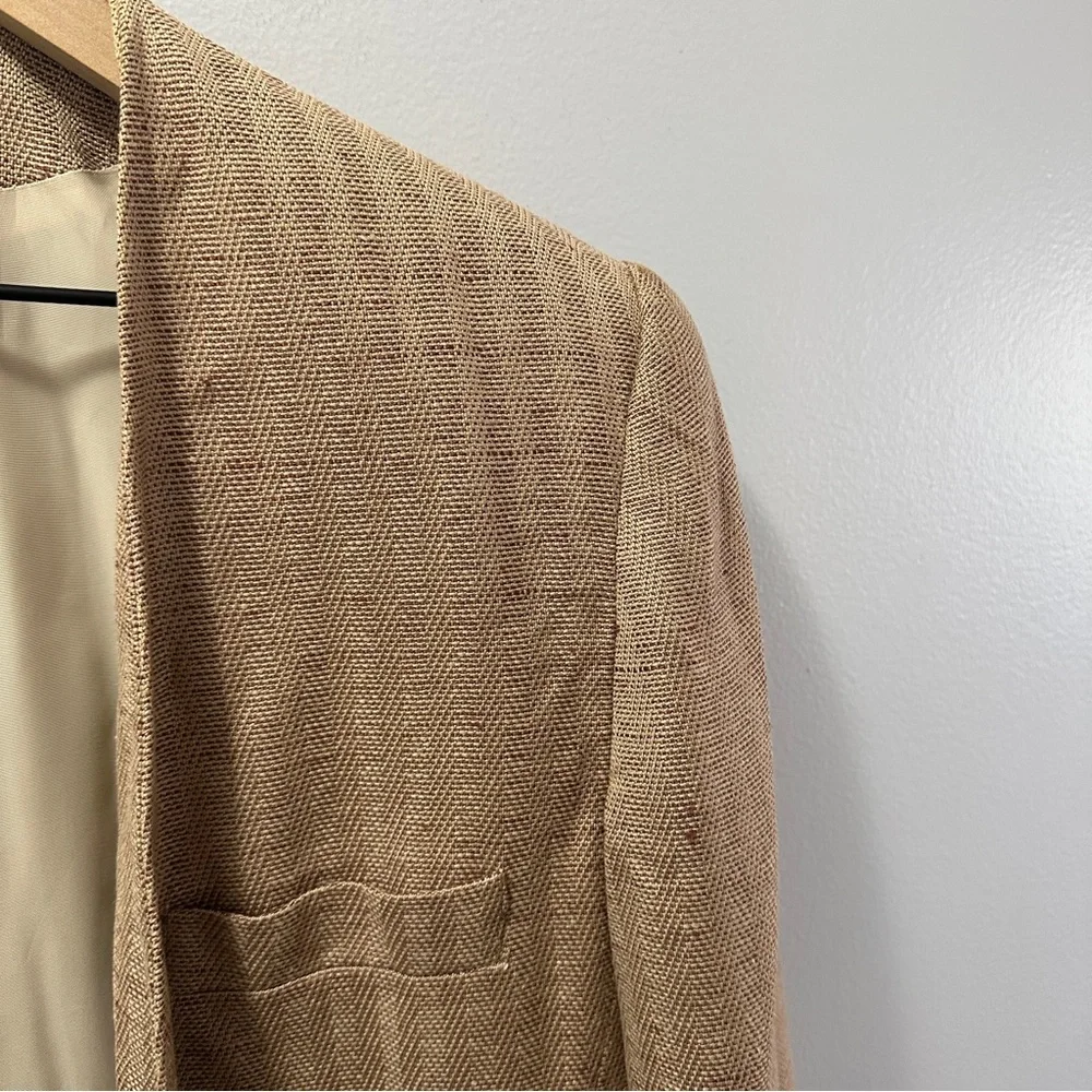 Vintage Christian Dior 1980s Tweed Blazer Classic Tailored Pockets Size 14